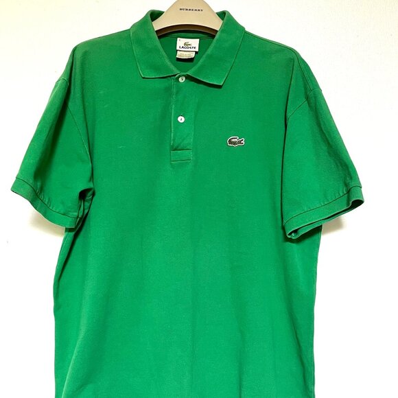 LACOSTE Piqué Polo Shirt Golf Tennis Laurent Boss Ralph Lauren Burberry Green - Picture 3 of 3